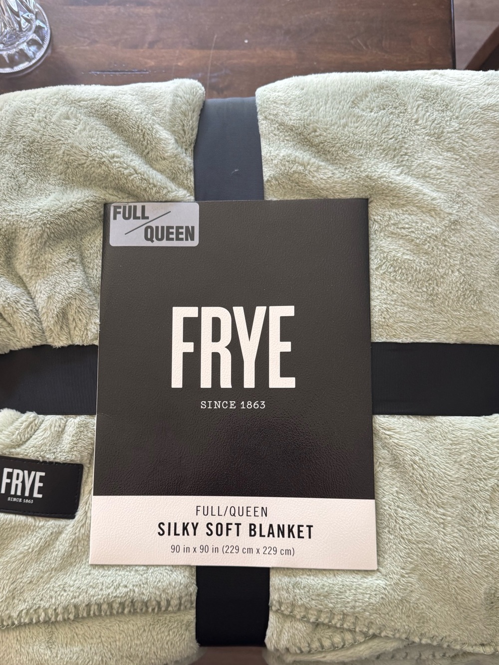 FRYE Silky Soft Blanket in Light Green